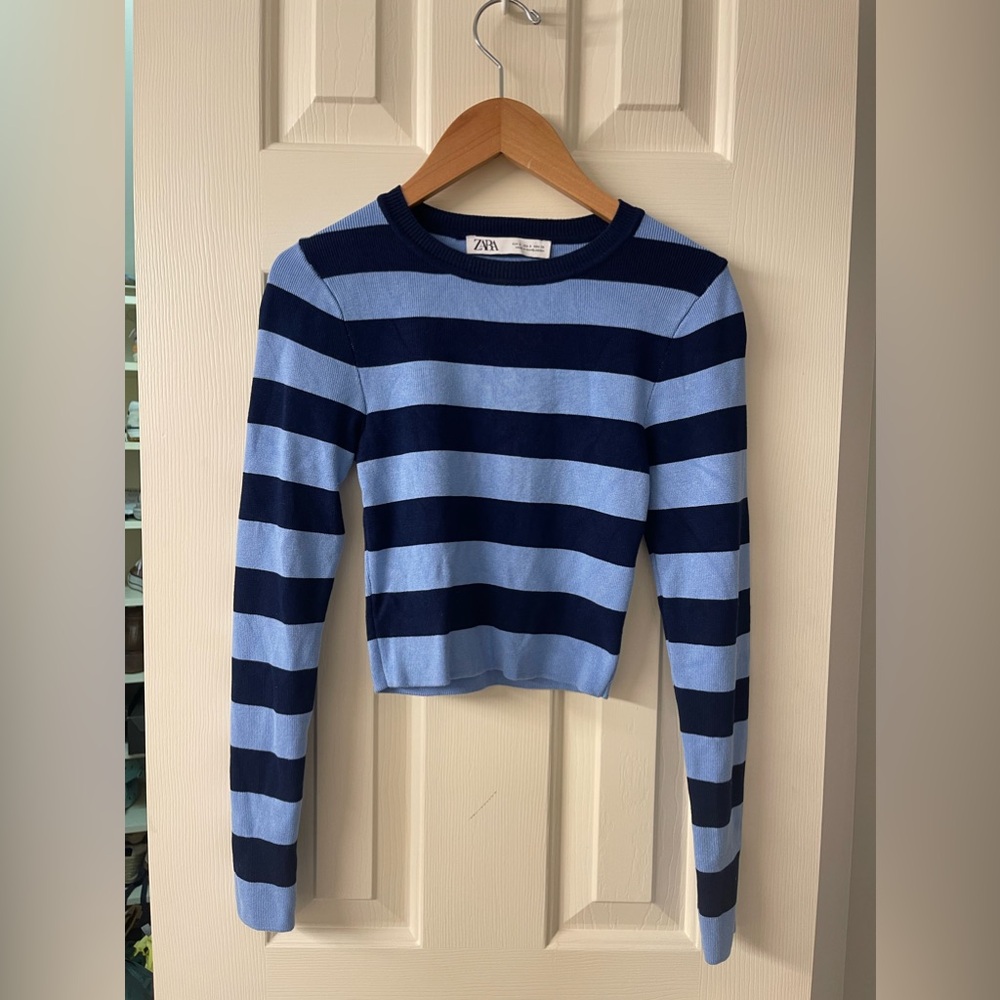 Zara cropped sweater top